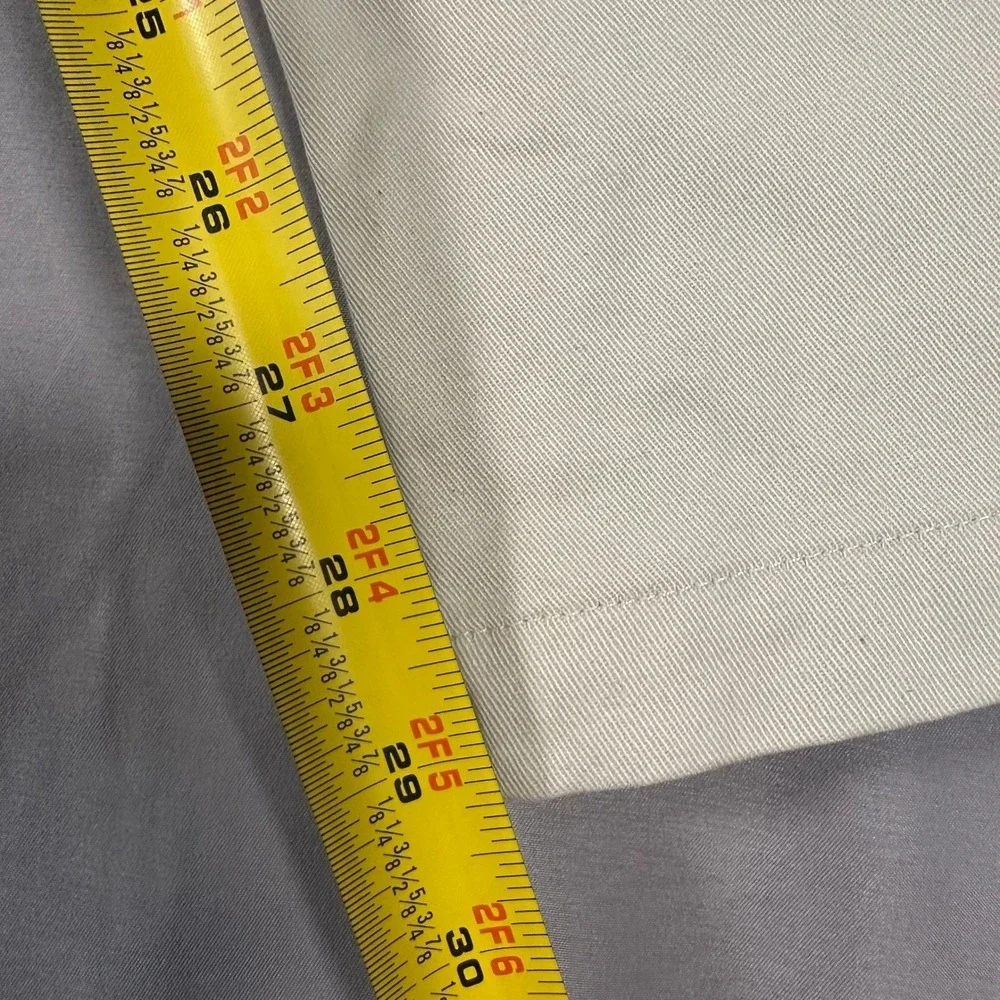 Vintage Dockers Pleated Chino Pants Mens 42x30 Cream Khaki Made in USA Cotton